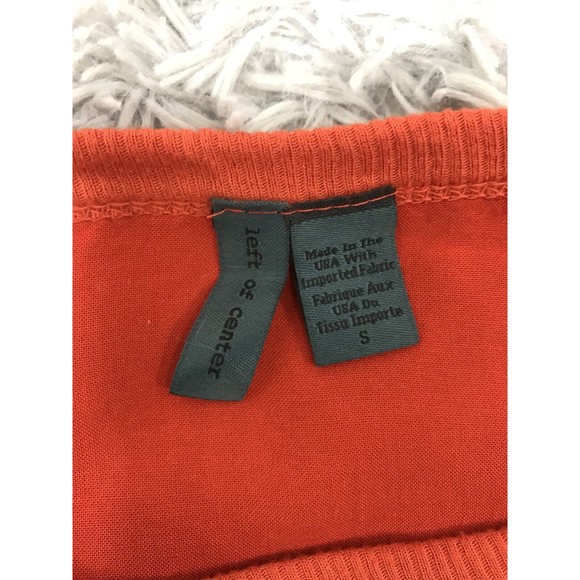 Left‎ Of Center Anthropologie Orange Asymmetrical Thermal Long Sleeve Top S - Picture 4 of 8